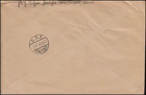 Landpost-Stempel Jaucha über Weißenfels Brief Weißenfels-Land 20.12.1936