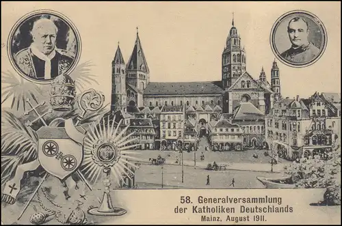 AK 58 Assemblée générale des catholiques allemands Mayence 6.8.1911