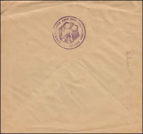 Libre par remplacement du ministère fédéral du Reich allemand Lettre BERLIN 27.2.1928