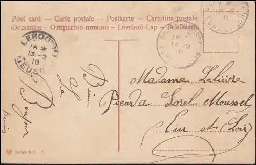 Carte de vue française: La Marine Impériale Allemande Le Contrôle, 13.2.1910