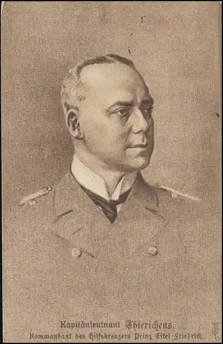 Kapitänleutnant Thierichens, Kommandant der Prinz Eitel Friedrich, 24.2.1918
