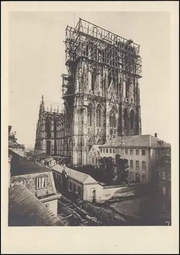 71 Cologne 24 Pf Dom 15.8.1948 Valeur individuelle ESSt Carte de vue Cologneer Dome (vers 1870)