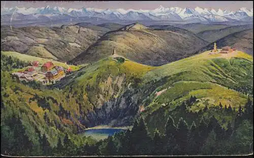 Poste ferroviaire FREIBURG (BREISS.) - DONNEUESCHINGEN ZUG 1563 - 30.4.21 sur AK Feldberg