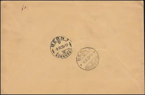 219+232+248 Infla-MiF auf Auslands-R-Brief Markenverkaufstelle MÜNCHEN 6.3.23