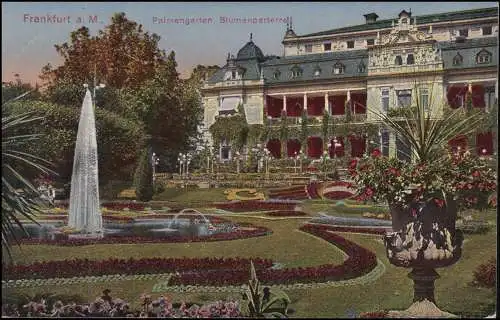 Poste ferroviaire LEIPZIG-SAALFELD ZUG 366 - 8.8.1918 sur AK Francfort/Main comme poste de terrain