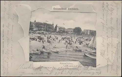 Post de train DUCHEROV - Seebad HERINGSDORF ZUG 363 - 26.7.1903 à AK Ahleck