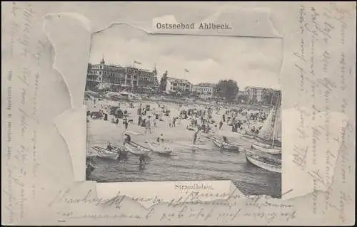 Post de train DUCHEROV - Seebad HERINGSDORF ZUG 363 - 26.7.1903 à AK Ahleck