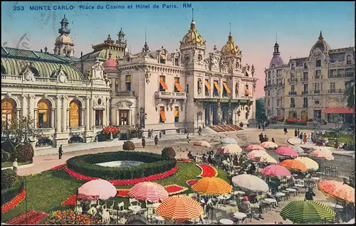 AK Monaco Monte-Carlo Casino Hotel Paris, Exposition des timbres de publicité O 10.2.28
