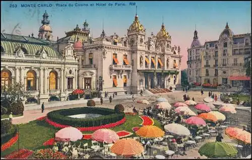 AK Monaco Monte-Carlo Casino Hotel Paris, Exposition des timbres de publicité O 10.2.28