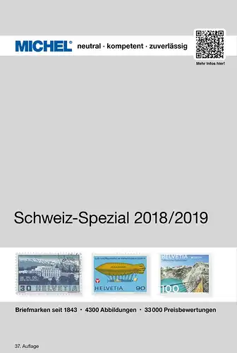 MICHEL Schweiz-Spezial-Katalog in Farbe mit Ganzsachen 2018/2019