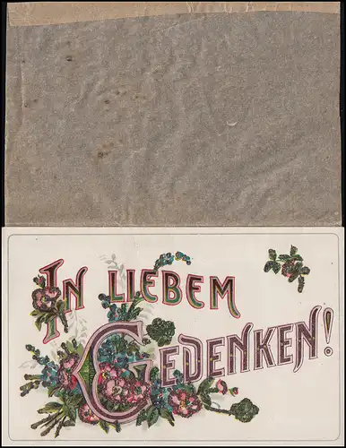 Bahnpost BRAKE-OLDENBURG ZUG 201 - 7.9.21 auf AK IN LIEBEM GEDENKEN mit Steinen