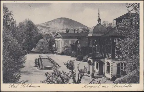 Bahnpost Breslau-Dittersbach-Kohlfurt auf AK Bad Salzbrunn 21.8.1927