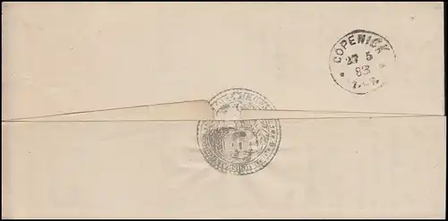 41 Adler 10 Pfennig EF Brief FRIEDRICHSHAIN 26.5.1883 nach CÖPENICK 27.5.83