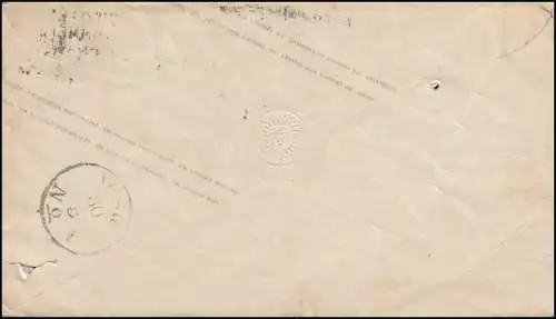 Confédération nord-allemande U 1Aa paragraphe 1 de la loi StOLP 28.5.1869 vers Schlochau 30.5.