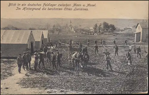 Feldpost BS Preuss. Feld-Bäckerei Feldpoststation 96 - 9.9.15 auf AK Feldlager