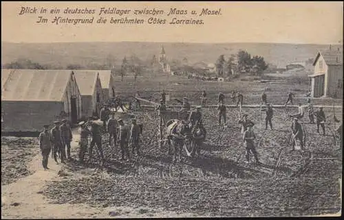 Feldpost BS Preuss. Feld-Bäckerei Feldpoststation 96 - 9.9.15 auf AK Feldlager