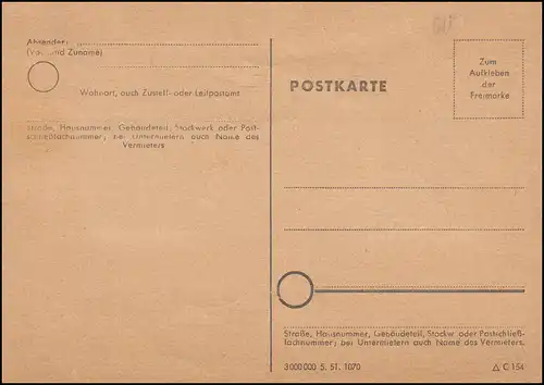 Tampon spécial DÜSSELDORF Plastique 1952 du dernier jour 19.10.1952