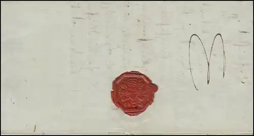 Baden Vorphilatelie Faltbrief CARLSRUHE 27.11.1843 nach Säckingen 