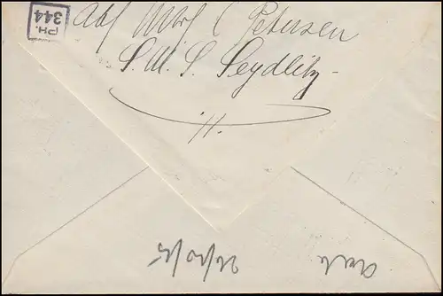 NAVIRE MARINE DEUTSCHE POST No 36 - 1915 sur lettre de champ à Bernburg