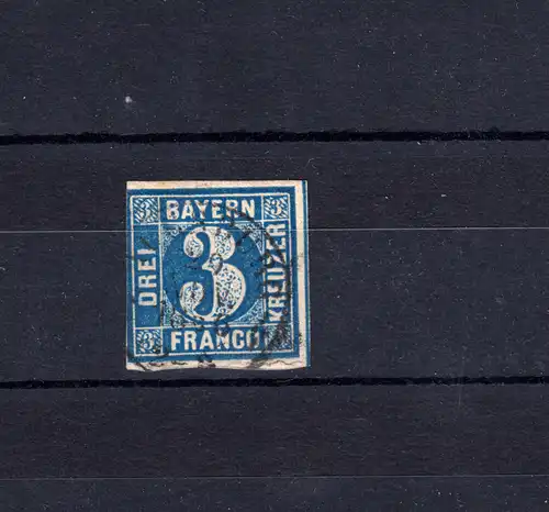 Bayern 2II Ziffer 3 Kreuzer - Zweikreisstempel Umtausch AUGSBURG 29.11.1856
