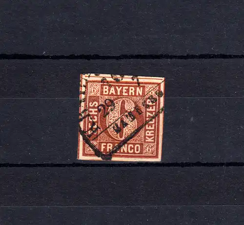 Bayern 4II chiffre 6 croiseurs - avec cachet de poste K.BAYR. ... 29.7.
