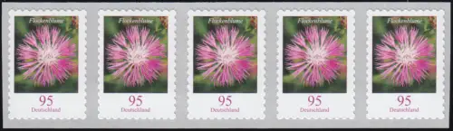 3483 Flockenblume 95 Cent sk 5er-Streifen mit GERADER Nummer **
