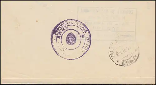 A 2 Alliierte Militär-Regierung Italien als Paar auf Brief VALGUARNERA 28.8.1944