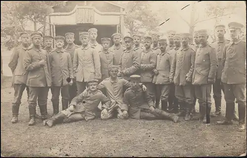 Feldpost BS 12. Kompanie Inf.-Regiment 39 - 4.8.15 auf AK Soldaten-Gruppenfoto