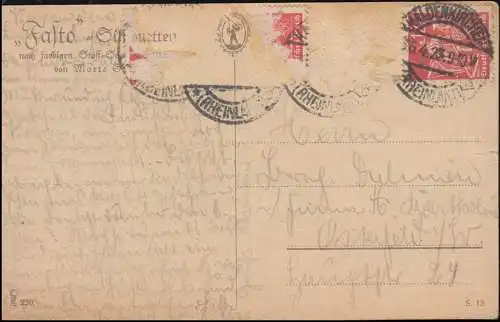 Ansichtskarte Fasto-Silouette Erholungsstündchen, KALDENKIRCHEN 26.4.1923