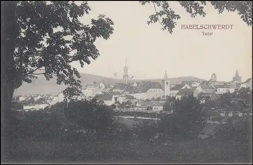 Carte de Halberstadt - Total, 7.7.1910, couru à Breyell