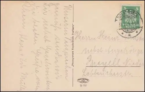 Carte de vue Le Rhin: Dragon Fels, ROLANDSECK 28.8.1924 vers Breyell