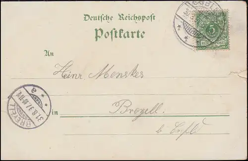 Carte de vue Graus de Coblenz avec 2 vues, 30.8.1897 selon BREYELL 31.8.97