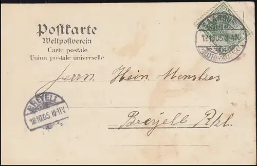 AK Saarburg / Lothringen mit 6 Bildern, 17.10.1905 nach BREYELL 18.10.05