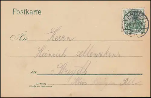 AK Gruss aus Schönecken-Wetteldorf Schule mit Burgruine und Total PRÜM 12.5.1910