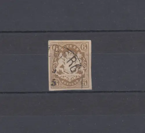 Bayern 20 Wappen 6 Kreuzer - Stempel 12a Halbkreisstempel  PENZBERG 9.5.