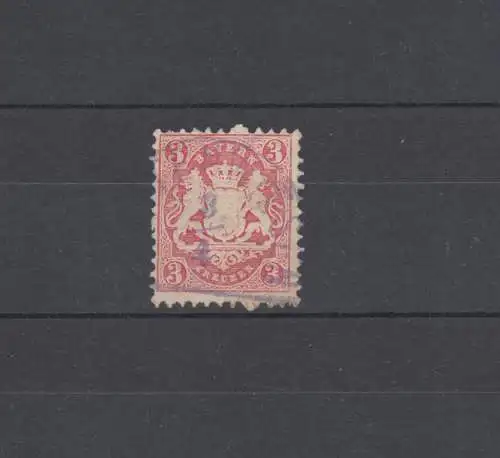 Bayern 23Y Wappen 3 Kreuzer - Stamp 12a Halzkreist BUTTENWIESEN 3.4.