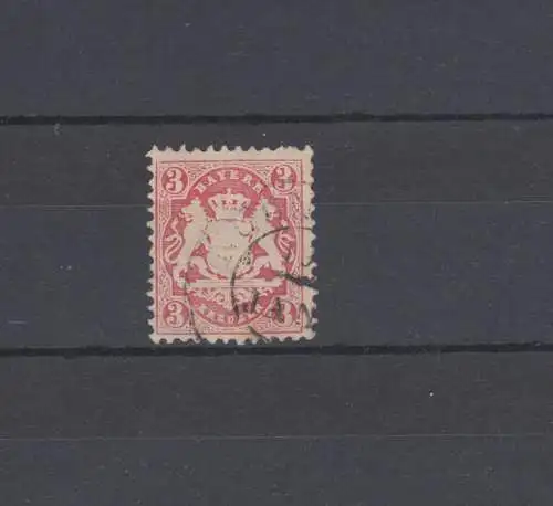 Bayern 23Y Wappen 3 Kreuzer - Zweikreisstempel NÜRNBERG 19.1.