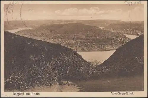 AK Boppard am Rhein Vier-Seen-Blick SSt BOPPARD Perle des Rheins Weinrebe 4.6.25