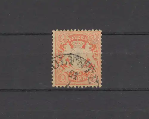 Bayern 44 Armoiries 2 Mark - cachet 11b Halzkreiss WOLFSTEIN