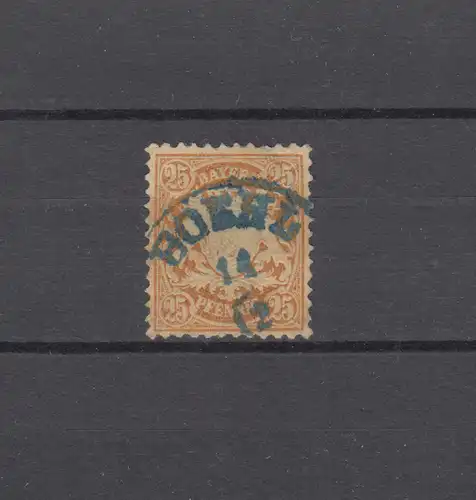 Bayern 41 Wappen 25 Pfennig - Stempel 22a in blau Einkreisstempel BOEHL 14.12.