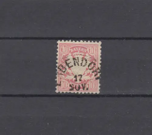 Bayern 39a Wappen 10 Pfennig - Stempel 20a Einkreisstempel ERBENDORF 17.11.