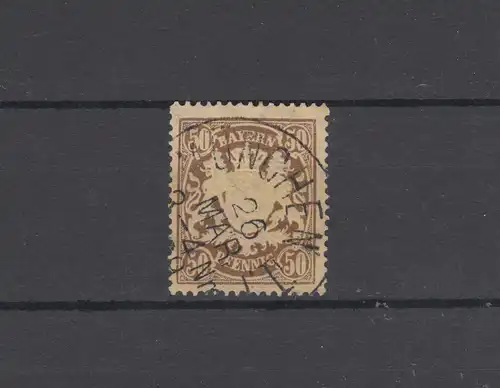 Bayern 59B Wappen 50 Pfennig - Einkreisstempel MÜNCHEN I - 26.3., Hoher Zahn