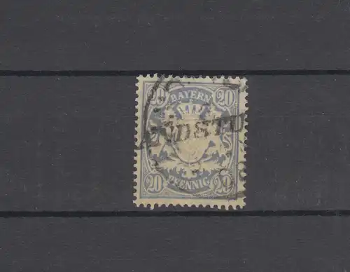Bayern 57B Wappen, Stamp 30b Einkreis LANDSTUHL 1909 et Einezeiger LandSTHL