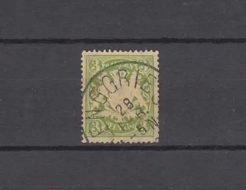 Bayern 54B Wappen 3 Pfennig - Stamp 21b Tampon en cercle LENGGRIES 28.2.
