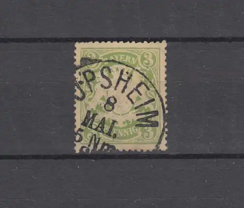 Bayern 54A Wappen 3 Pfennig - Stempel 25b Einkreisstempel IPSHEIM 8.3.