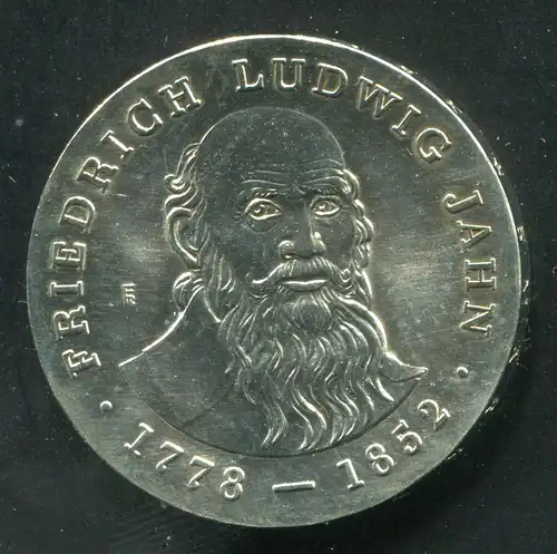 Gedenkmünze Friedrich Ludwig Jahn 5 Mark von 1977, vorzügliche Erhaltung
