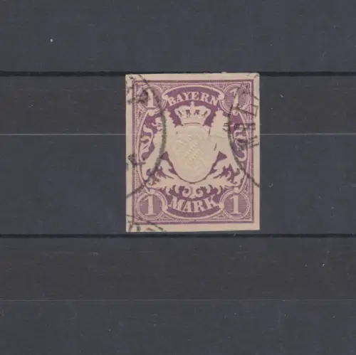 Bayern 30 Wappen 1 Mark - Stempel 22 MALLERSDORF