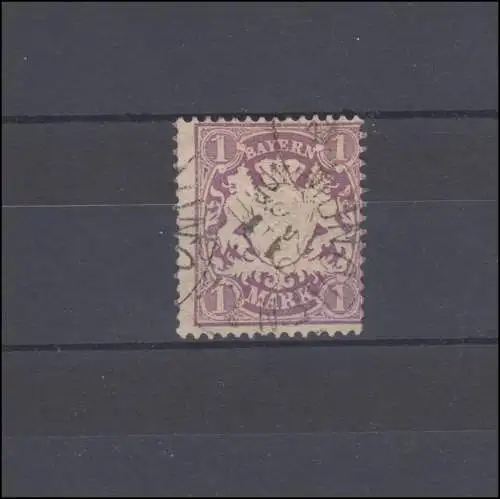 Bayern 31 Wappen 1 Mark - Einkreisstempel MÜNCHEN 29.9.