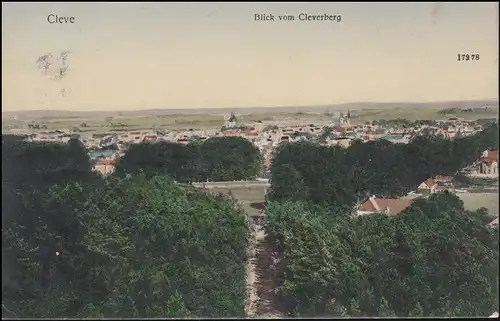 Ansichtskarte Kleve - Blick vom Cleverberg, CLEVE 27.3.1906 nach BREYELL 27.3.06