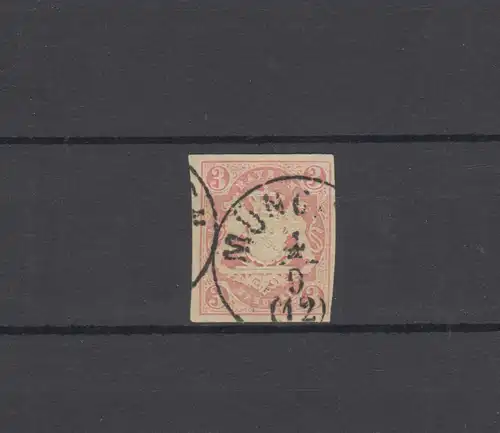 Bayern 15 armoiries 3 croiseurs - cachet 18a timbre en cercle MÜNCHEN 4.9. (12)